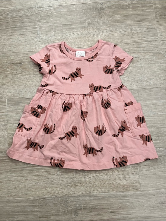 Hanna Andersson Other - Hanna Andersson Girl’s Playground Pocket Dress Pink Cats - Size 2T